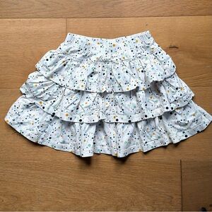 Hanna Andersson Ruffle Skirt Tiered Polka Dot Multicolor White Girls 110/5 (XS)